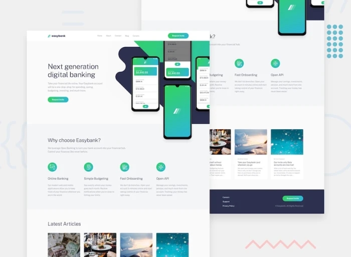 Easybank landing page