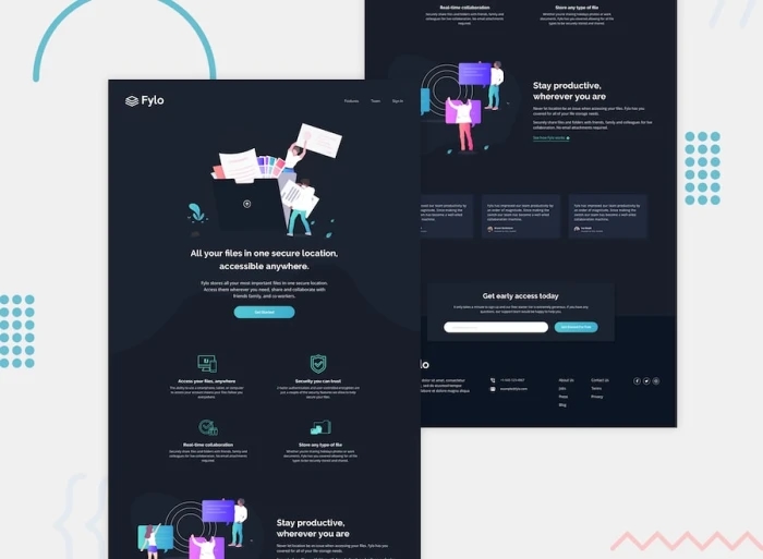 Fyloe landing page