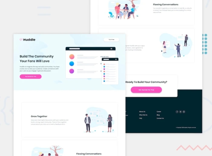 Huddle Landing Page